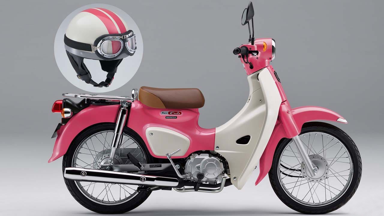 动漫里的摩托车 本田Super Cub粉色版上市 全球限量两千台